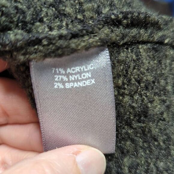 MARLED Reunited green black open front cardigan sweater size small Pockets Long - Picture 9 of 11